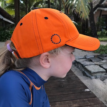 Orange/ blue baseball cap