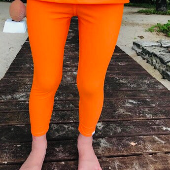 Orange swim leggings