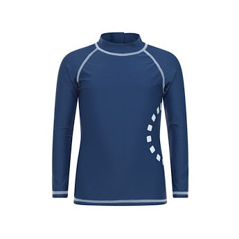 Blue/ white long-sleeved rash top (zipped) baby sizes