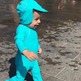 Turquoise/ white legionnaire's hat