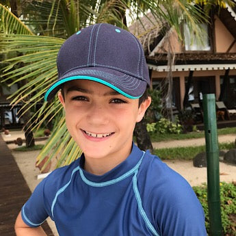 Blue/ turquoise baseball cap