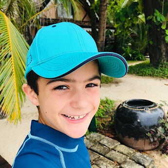 Turquoise/ blue baseball cap - small
