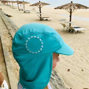 Turquoise/ white legionnaire's hat