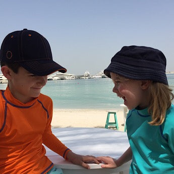 Blue/ turquoise bucket hat - small