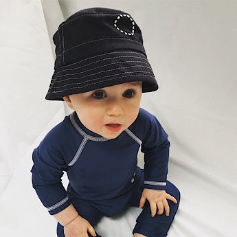 Blue/ white bucket hat - extra-small