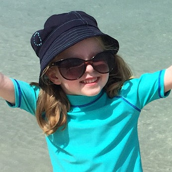 Blue/ turquoise bucket hat - small