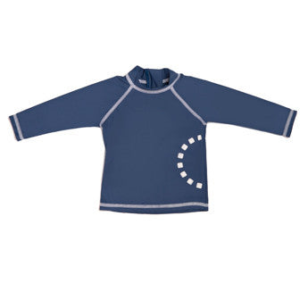 Blue/ white long-sleeved rash top (zipped) baby sizes