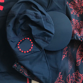 Blue/ fluoro red legionnnaire’s hat