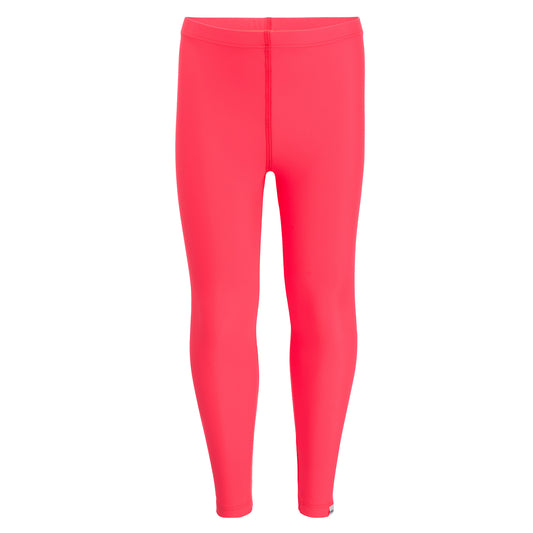 Fluoro red swim leggings