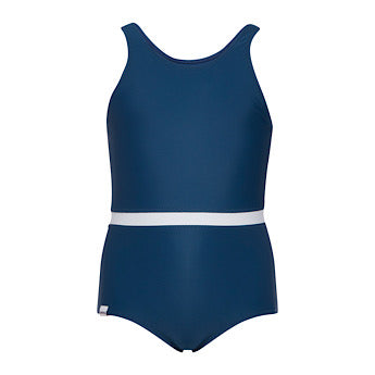 Blue/ white Riviera swimming costume