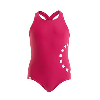 Magenta cross-back swimming costume