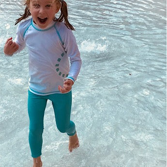 Turquoise swim leggings