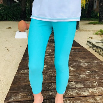 Turquoise swim leggings