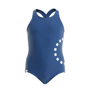 Blue cross-back swimming costume