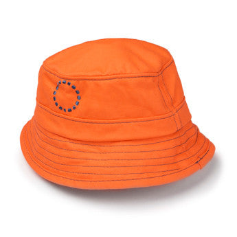 Orange/ blue bucket hat - small